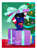 Size: 3654x5001 | Tagged: safe, artist:jhayarr23, oc, oc only, oc:night reader, bat pony, hybrid, unicorn, bat pony oc, bow, chest fluff, christmas, christmas tree, clothes, commission, holiday, horn, hybrid oc, present, smiling, socks, solo, striped socks, tree, unicorn oc, ych result