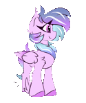 Size: 489x589 | Tagged: safe, artist:starcasteclipse, oc, oc only, oc:amora jayflight, pegasus, pony, animated, bowing, colored hooves, colored wings, colored wingtips, female, gif, i watch it for the ears, mare, multicolored wings, simple background, solo, transparent background, triangle eyes, winged hooves, wings