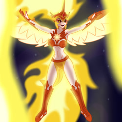 Size: 1800x1800 | Tagged: safe, artist:vadytwy, daybreaker, human, anthro, armor, humanized, solo