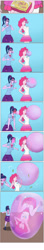 Size: 1024x5824 | Tagged: safe, artist:symptom99, pinkie pie, sci-twi, twilight sparkle, human, equestria girls, g4, bubblegum, clothes, comic, food, gum, in bubble, panties, pinkie pie trapped in a bubble, skirt, trapped, underwear, upskirt