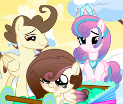 Size: 1936x1628 | Tagged: safe, artist:princessmoonlightytb, pound cake, princess flurry heart, oc, oc:princess chocolate cake, alicorn, pegasus, pony, g4, baby, baby pony, base used, female, filly, foal, husband and wife, male, mare, offspring, older, older flurry heart, older pound cake, parent:pound cake, parent:princess flurry heart, parents:poundflurry, ship:poundflurry, shipping, stallion, straight