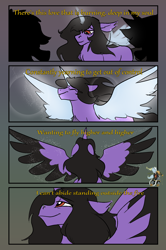 Size: 1332x2008 | Tagged: safe, artist:brainiac, oc, oc:brainiac, alicorn, earth pony, comic:standing outside the fire, based on a song, comic, garth brooks, male, song reference, stallion