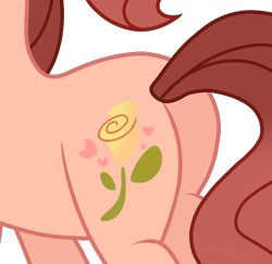 Size: 1112x1080 | Tagged: safe, artist:cstrawberrymilk, oc, oc only, oc:golden rose, pony, butt, butt focus, female, mare, plot, simple background, solo, transparent background