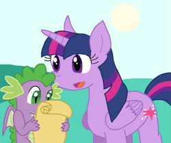 Size: 1021x854 | Tagged: safe, artist:cmara, spike, twilight sparkle, alicorn, dragon, pony, g4, female, list, male, twilight sparkle (alicorn), winged spike, wings