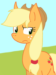 Size: 568x758 | Tagged: safe, artist:cmara, applejack, earth pony, pony, g4, applejack's hat, cowboy hat, hat, solo