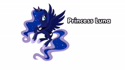 Size: 2272x1280 | Tagged: safe, artist:jetxpegasus, princess luna, alicorn, g4, my little pony: the movie, crown, female, jewelry, low effort, movie accurate, regalia, simple background, solo, white background