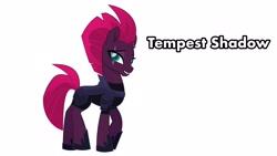 Size: 2272x1280 | Tagged: safe, artist:jetxpegasus, tempest shadow, pony, unicorn, g4, my little pony: the movie, low effort, movie accurate, simple background, solo, white background