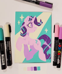 Size: 1648x1965 | Tagged: safe, artist:dandy, starlight glimmer, pony, unicorn, g4, acrylic painting, female, horn, limited palette, solo, traditional art