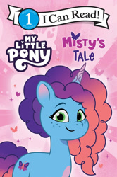 Size: 1597x2400 | Tagged: safe, misty brightdawn, butterfly, unicorn, g5, my little pony: tell your tale, official, 2d, book, cover, cute, heart, i can read, looking at you, merchandise, misty's tale, mistybetes, rebirth misty, smiling, smiling at you