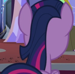 Size: 1096x1080 | Tagged: safe, screencap, twilight sparkle, alicorn, every little thing she does, g4, cropped, solo, twilight sparkle (alicorn), twilight's castle
