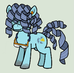 Size: 793x777 | Tagged: safe, artist:cutehorseprions, oc, oc only, oc:thread chaser, earth pony, pony, g4, curly mane, dirty hooves, female, glasses, hair covering face, lowres, mare, solo