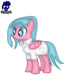 Size: 3840x4154 | Tagged: safe, artist:damlanil, oc, oc:pixel, pegasus, pony, clothes, commission, lab coat, male, show accurate, simple background, solo, stallion, standing, transgender, transparent background, vector, wings