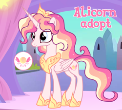 Size: 1280x1156 | Tagged: safe, artist:vi45, oc, alicorn, pony, g4, concave belly, female, mare, slender, solo, thin