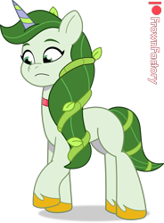 Size: 2209x3000 | Tagged: safe, artist:frownfactory, 莉芙, pony, unicorn, g5, my little pony: tell your tale, background pony, female, horn, leaf, leaves, mare, simple background, solo, transparent background, vector