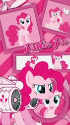 Size: 720x1280 | Tagged: safe, edit, editor:cheryl0327xxx, pinkie pie, earth pony, pony, g4, abstract background, collage