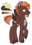 Size: 1583x2237 | Tagged: safe, artist:saltyspittoon, oc, oc only, pegasus, pony, beard, blaze (coat marking), chest fluff, coat markings, color palette, colored eartips, colored hooves, colored pinnae, colored wings, cutie mark, facial hair, facial markings, long legs, male, multicolored mane, multicolored tail, outline, pale belly, pegasus oc, profile, raised hoof, signature, simple background, smiling, solo, spread wings, standing, tail, transparent background, two toned wings, wings, yellow eyes