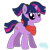 Size: 1200x1200 | Tagged: safe, artist:baconforbreakfast426, twilight sparkle, unicorn, g4, applejack's cutie mark, female, handkerchief, simple background, solo, swapped cutie marks, transparent background, unicorn twilight