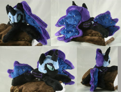 Size: 3951x3000 | Tagged: safe, artist:bastler, nightmare moon, alicorn, pony, g4, female, helmet, irl, mare, photo, plushie, solo