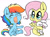 Size: 1397x1037 | Tagged: safe, artist:anibaruthecat, fluttershy, rainbow dash, pegasus, pony, g4, crying, duo, female, filly, filly fluttershy, filly rainbow dash, old art, pacifier, plushie, simple background, sitting, white background, younger