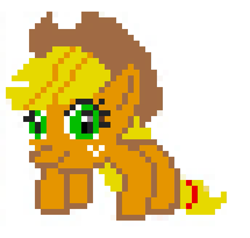 Size: 989x943 | Tagged: safe, artist:dhm, applejack, earth pony, pony, g4, /mlp/, meme, pixel art, pixelcanvas, simple background, solo, spiderjack, white background