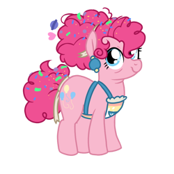 Size: 768x768 | Tagged: safe, artist:reeseisinsane, pinkie pie, earth pony, pony, g4, the last problem, chubby, female, older, older pinkie pie, simple background, solo, transparent background