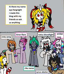 Size: 1118x1289 | Tagged: safe, artist:ask-luciavampire, oc, earth pony, pegasus, pony, undead, unicorn, vampire, vampony, werewolf, ask, tumblr