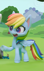 Size: 679x1080 | Tagged: safe, edit, edited screencap, screencap, rainbow dash, pegasus, pony, g4, g4.5, gem of a problem, my little pony: stop motion short, cute, smiling, solo