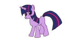 Size: 3840x2160 | Tagged: safe, artist:ankois, twilight sparkle, pony, unicorn, g4, female, high res, mare, simple background, solo, unicorn twilight, white background