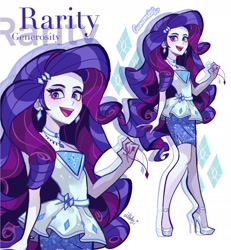 Size: 1887x2043 | Tagged: safe, artist:libbly_libby, rarity, equestria girls, g4, beautisexy, female, high heels, open mouth, open smile, rarity peplum dress, shoes, smiling