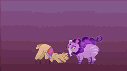 Size: 800x450 | Tagged: safe, nidra (tfh), paprika (tfh), alpaca, tapir, them's fightin' herds, animated, bear hug, cloven hooves, community related, duo, duo female, female, game screencap, gif, hape, happy, hug, pain, personal space invasion, squeezing