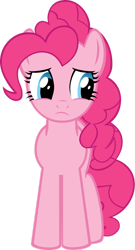 Size: 1024x1903 | Tagged: safe, artist:xigger, pinkie pie, earth pony, pony, g4, female, frown, mare, simple background, solo, transparent background, vector, worried