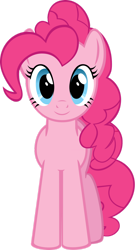 Size: 1024x1903 | Tagged: safe, artist:xigger, pinkie pie, earth pony, pony, g4, cute, female, looking at you, mare, simple background, smiling, solo, transparent background, vector