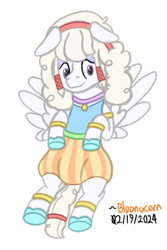 Size: 465x698 | Tagged: safe, artist:bloonacorn, oc, oc:cloudy cushion, pegasus, clothes, pegasus oc, simple background, skirt, transparent background