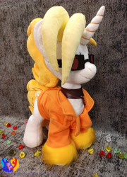 Size: 3116x4322 | Tagged: safe, artist:1stastrastudio, oc, oc:dyx, pony, clothes, irl, photo, plushie, solo, sunglasses