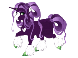 Size: 3600x2700 | Tagged: safe, artist:gigason, oc, oc:purple reign, pony, unicorn, female, mare, offspring, parent:princess cadance, parent:trouble shoes, simple background, solo, transparent background