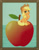 Size: 3500x4500 | Tagged: safe, artist:a4r91n, applejack, earth pony, pony, g4, apple, food, giant apple, painting, parody, sitting, thinking