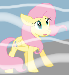 Size: 860x932 | Tagged: safe, artist:cmara, fluttershy, pegasus, pony, g4, female, solo, wind