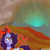 Size: 3000x3000 | Tagged: safe, artist:juniverse, oc, oc only, oc:juniverse, earth pony, pony, blue sunset, cloud, cute, looking up, mars, planet, sky, solo, space, space fact, space pony, sun, universe