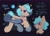 Size: 2800x2000 | Tagged: safe, artist:mirtash, oc, oc only, oc:blue moon, bat pony, pony, adoptable, bat pony oc, beard, blue eyes, blushing, body freckles, chest fluff, choker, colored wings, curly mane, curly tail, cyan mane, cyan tail, ear fluff, ear piercing, ear tufts, earring, eyeshadow, facial hair, fangs, fluffy, folded wings, freckles, hoof fluff, jewelry, lidded eyes, looking back, makeup, male, piercing, raised hooves, smiling, spiked choker, stallion, tail, two toned mane, two toned tail, two toned wings, wingding eyes, wings