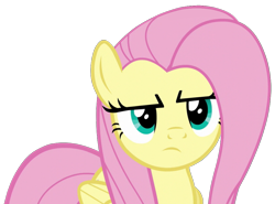 Size: 971x720 | Tagged: safe, artist:edy_january, edit, vector edit, fluttershy, pegasus, pony, flutter brutter, g4, female, fluttershy is not amused, folded wings, frown, half body, ibispaint x, mare, reaction image, serious, serious face, seriously, simple background, solo, transparent background, unamused, vector, vulgar description, wings