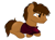 Size: 700x521 | Tagged: safe, oc, oc only, oc:revol sparks, earth pony, pony, adult blank flank, blank flank, brown eyes, brown fur, brown mane, brown tail, clothes, crossed hooves, earth pony oc, happy, lying down, male, male oc, mane, pony oc, prone, short mane, short tail, simple background, smiling, solo, stallion, stallion oc, tail, white background