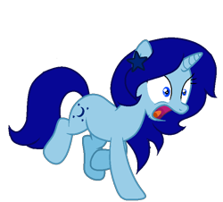 Size: 700x632 | Tagged: safe, oc, oc only, oc:moonlight sparkle, pony, unicorn, g4, female, scared, screaming, simple background, solo, transparent background