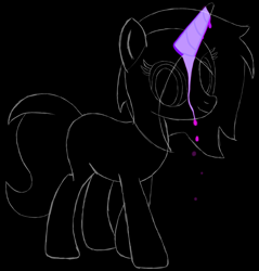 Size: 6500x6800 | Tagged: safe, artist:equestrian_pony, oc, oc only, oc:gradient, pony, unicorn, glowing, gradient, liquid magic, neon, solo, tail