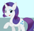 Size: 887x805 | Tagged: safe, artist:cmara, rarity, pony, unicorn, g4, female, open mouth, open smile, raised hoof, smiling, solo