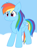 Size: 695x942 | Tagged: safe, artist:cmara, rainbow dash, pegasus, pony, g4, female, solo