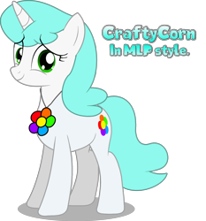 Size: 1705x1826 | Tagged: safe, artist:stephen-fisher, unicorn, g4, craftycorn, crossover, cute, female, jewelry, mare, necklace, poppy playtime, simple background, smiling critters, solo, transparent background