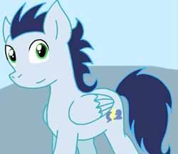 Size: 827x715 | Tagged: safe, artist:cmara, soarin', pegasus, g4, male, solo