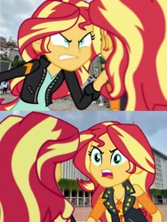 Size: 1500x2000 | Tagged: safe, sunset shimmer, equestria girls, equestria girls specials, g4, my little pony equestria girls: better together, my little pony equestria girls: forgotten friendship, my little pony equestria girls: friendship games, angry, double sunset, equestria girls in real life, furious, geode of empathy, gritted teeth, irl, magical geodes, narrowed eyes, photo, rage, rageset shimmer, self paradox, teeth