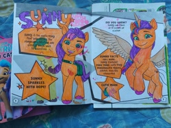 Size: 4000x3000 | Tagged: safe, sunny starscout, alicorn, earth pony, g5, my little pony: tell your tale, activity book, coloring book