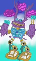 Size: 298x500 | Tagged: safe, artist:whatthebruhboi, robot, wubbox, g5, barely pony related, crossover, crystal, earth pony crystal, my singing monsters, pegasus crystal, unicorn crystal, unity crystals